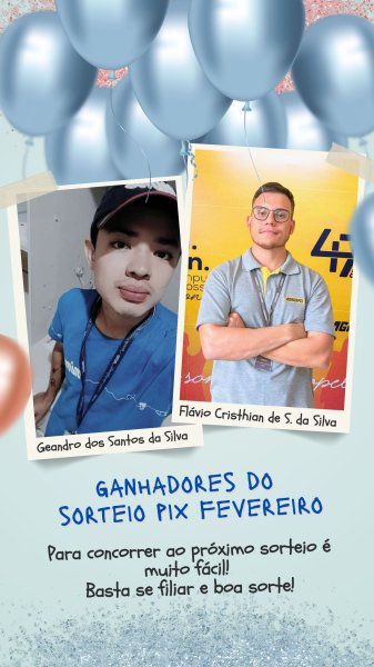 GANHADORES SORTEIO PIX 2026